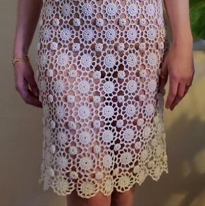1960s Hand Crocheted Daisies Shift